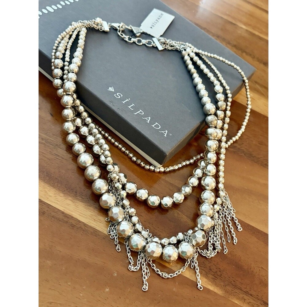 Silpada Unreleased Multi-Strand Convertible Silver-Plated Necklace - NWT - Picture 2 of 5